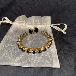 Elegant Sorrelli Gold and Black Jewelry Set